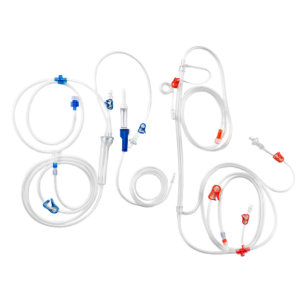 CONJUNTO DE LINHAS ARTERIAL E VENOSA PARA HEMODIÁLISE DE USO ÚNICO